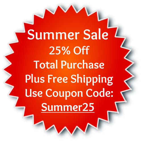 Coupon Summer Sale 25% off free shipping small